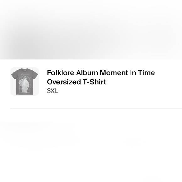 OFFICIAL TAYLOR SWIFT MERCH FOLKLORE ALBUM MOMENT IN TIME OVERSIZED T-SHIRT - Picture 4 of 4